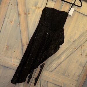 LPA Elegant Black Strapless top